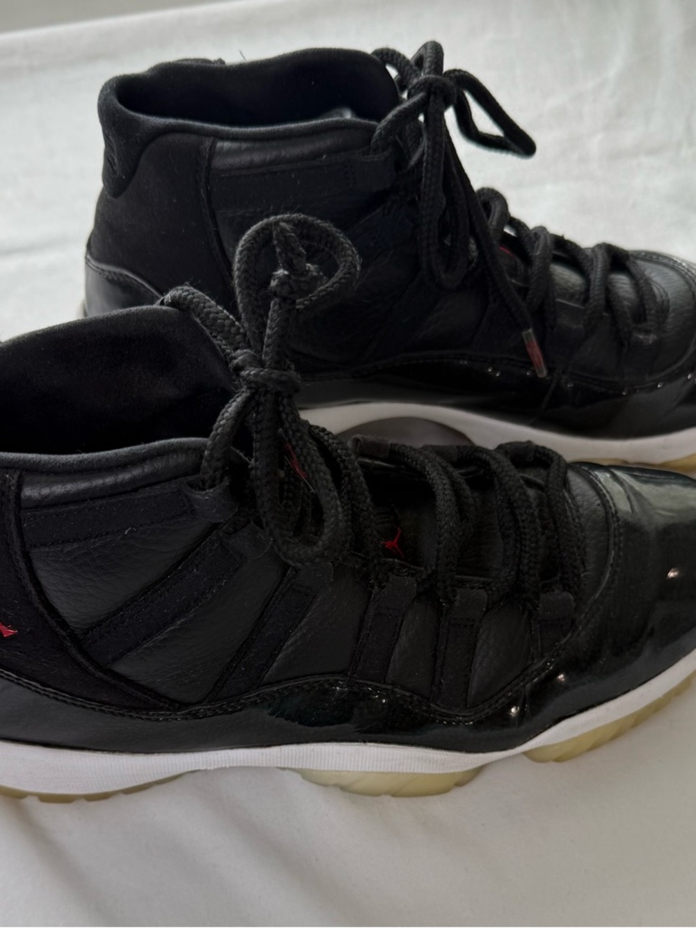 Jordan 11 Retro “72-10” Black High-Top Basketball Sneakers Size 9